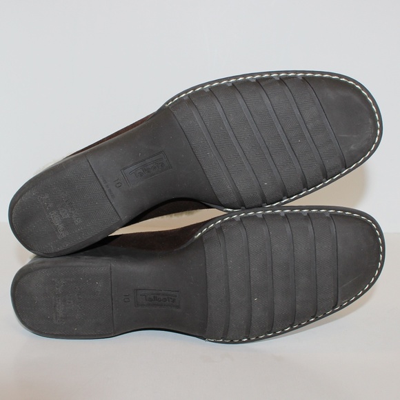 NWOT Talbots Suede Wool Lined Outdoor Slippers 10 - Picture 7 of 8